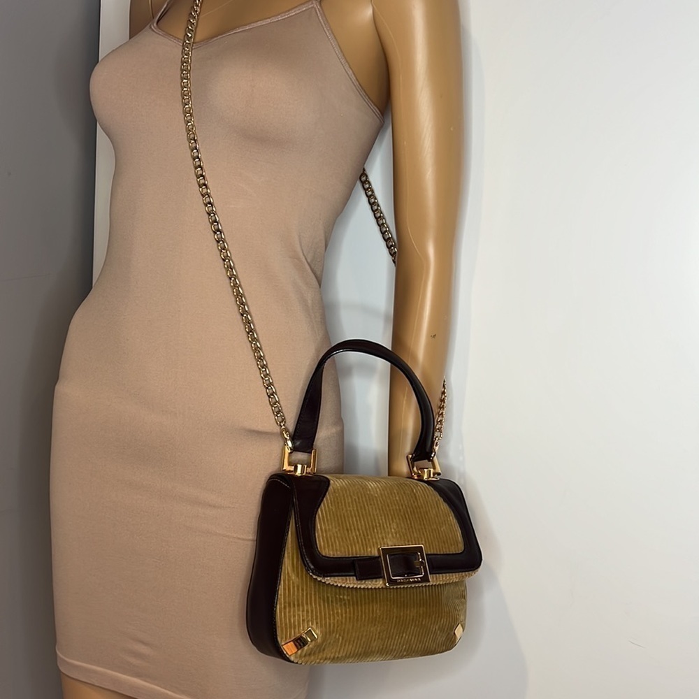 Dolce & Gabbana Vintage Corduroy Leather Handbag Crossbody Chain - Picture 4 of 16
